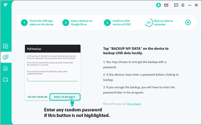 backup line messages and media on android